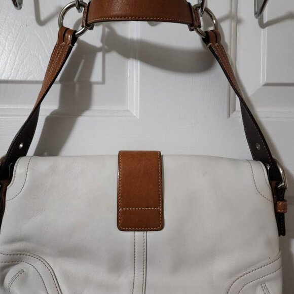 Vintage Y2K White Mini Leather Square Soho Shoulder Bag - Picture 4 of 8